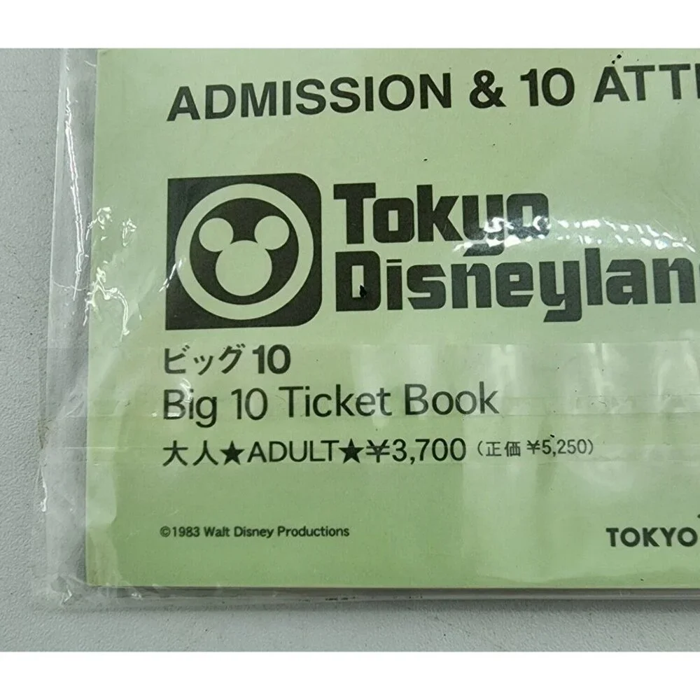 Tokyo Disney Resort 25Th‎ Anniversary Goods Big 10 Ticket Book Memo Paper